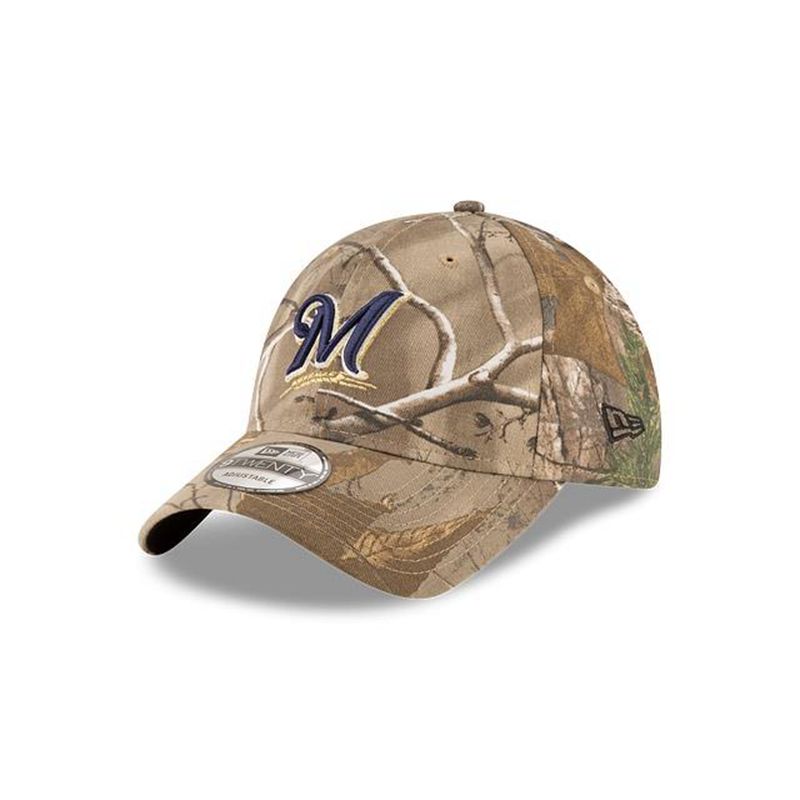 MLB Milwaukee Brewers Realtree 9Twenty Adjustable (DRM0063) - Brown New Era Caps